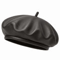 Béret taille unique en matière synthétique noire - style souple quotidien