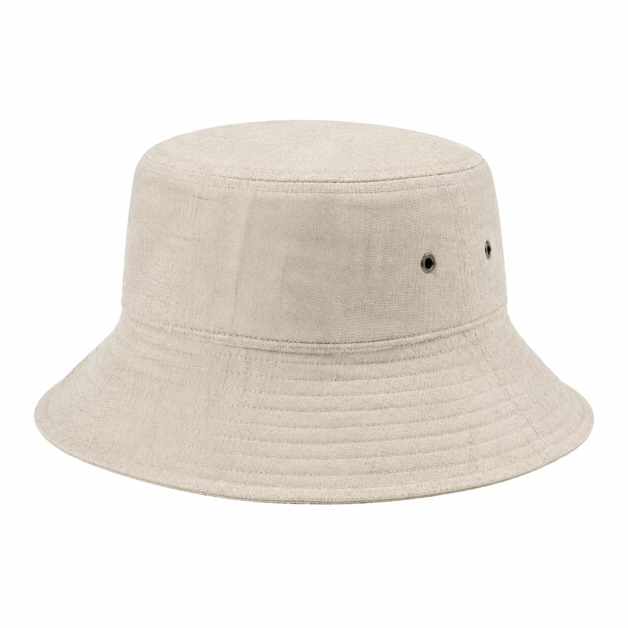 Chapeau bob taille unique en tissu beige à bords souples
