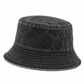 Chapeau bob taille unique en denim noir délavé style urbain