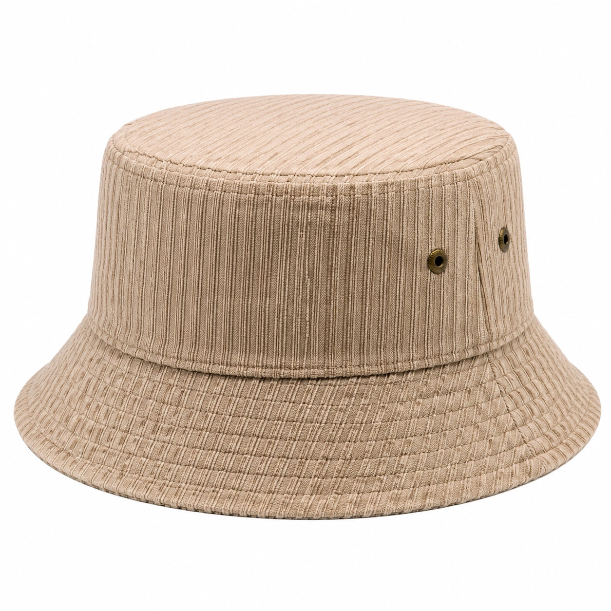 Bob taille unique en textile côtelé beige - style décontracté