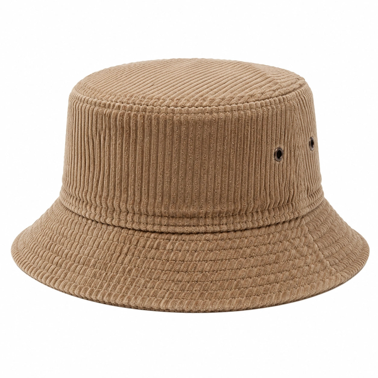 Chapeau bob taille unique en velours côtelé beige style décontracté