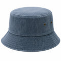 Chapeau bob taille unique en velours côtelé bleu - respirant et décontracté