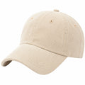 Casquette unisexe taille unique en tissu côtelé beige - style décontracté à visière