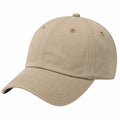 Casquette de baseball taille unique en tissu sergé beige à visière courbée