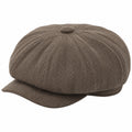 Casquette gavroche taille unique marron en tissu chevron - style classique