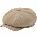 Casquette gavroche taille unique en tissu beige style rétro