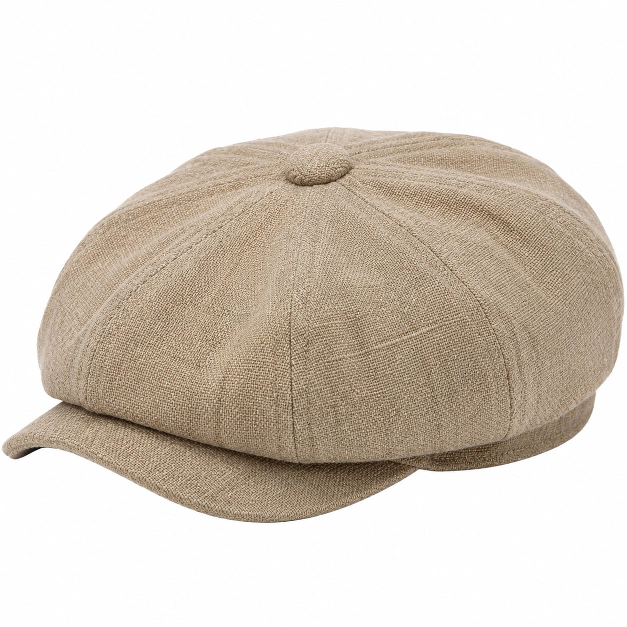 Casquette gavroche taille unique en tissu beige style rétro