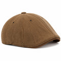 Casquette plate taille unique en tissu marron à motif chevron style classique