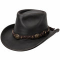 Chapeau cowboy taille unique noir aspect cuir style western
