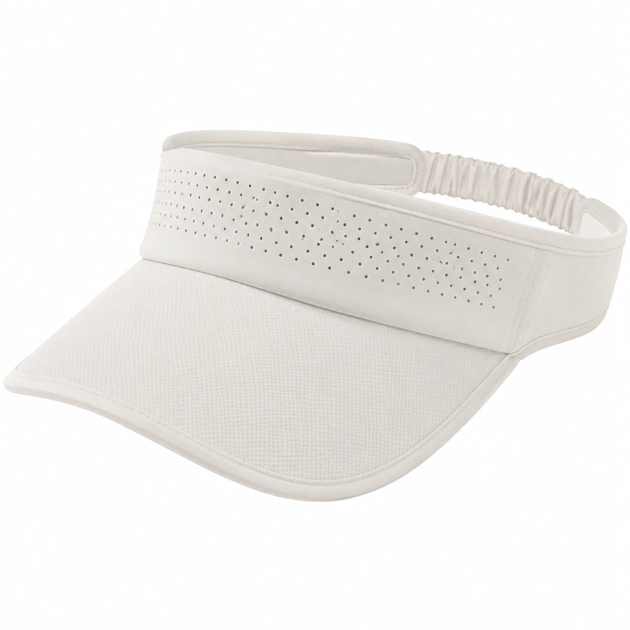 Visière de sport taille unique textile blanc réglable respirante